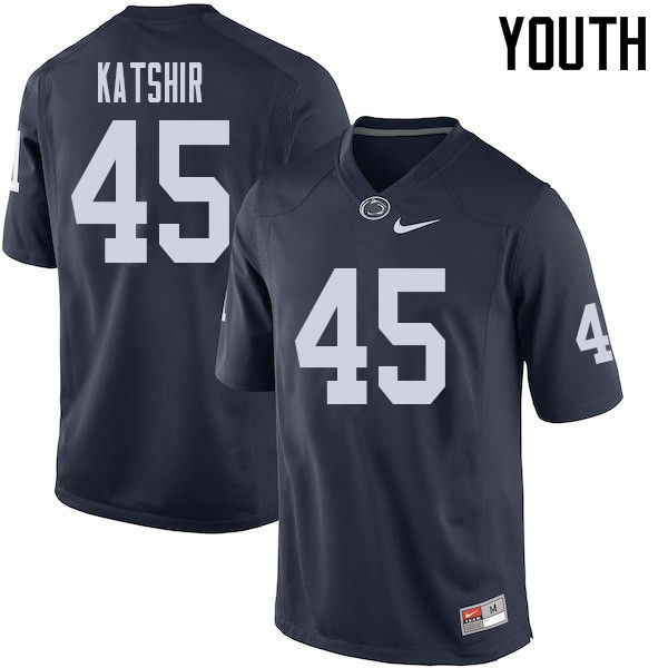 NCAA Nike Youth Penn State Nittany Lions Charlie Katshir #45 College Football Authentic Navy Stitched Jersey YCR4498OF